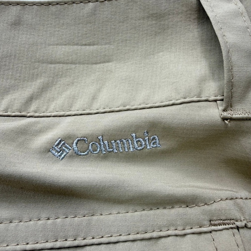 Columbia Convertible Hiking Pants Womens 16 Short Tan Khaki Zip Off Cargo XK0783 - Picture 3 of 16